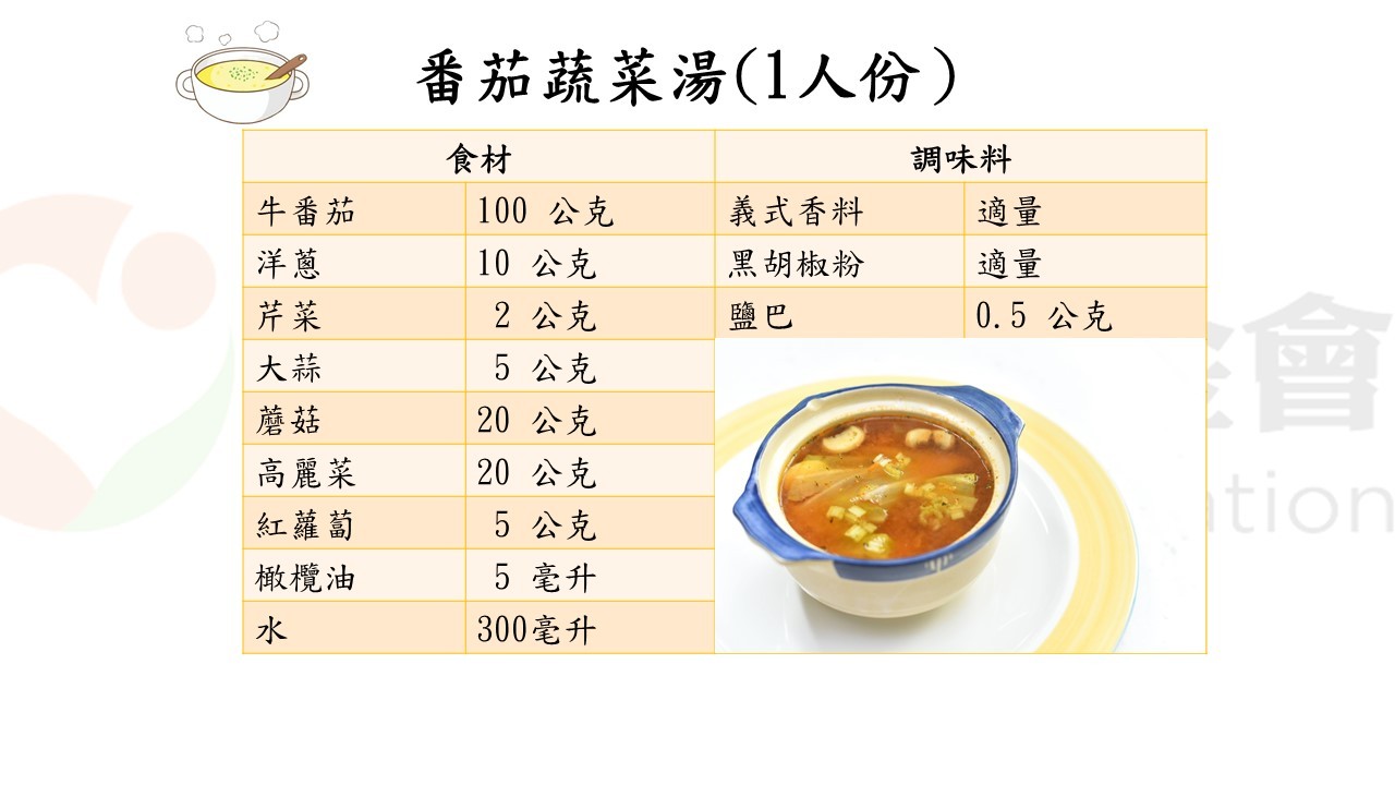 番茄蔬菜湯-食材