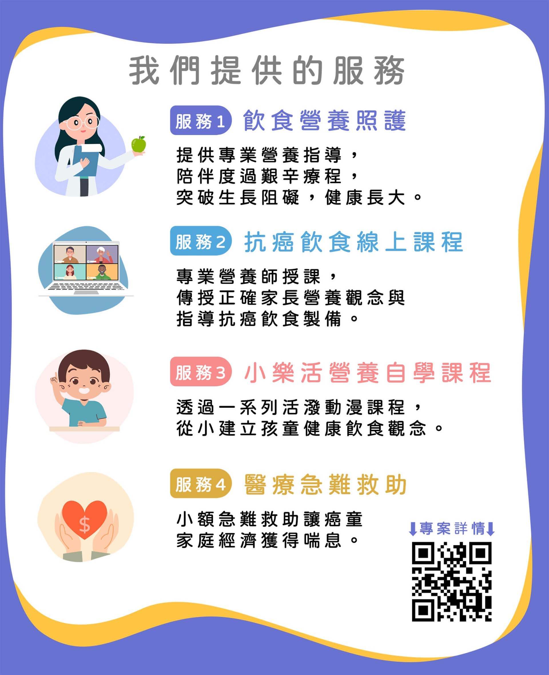 癌症兒童營養照護計畫-服務內容-右下專案詳情